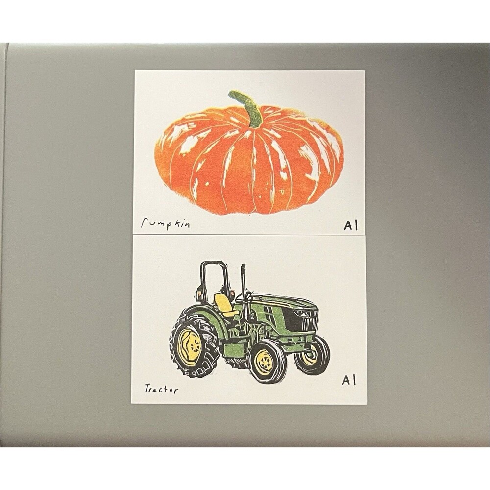 Ana Inciardi Mini Print Set - Pumpkin and Tractor